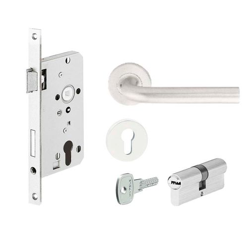 Fechadura Externa Bauer 55mm Inox Escovado Hafele