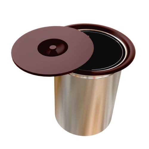 LIXEIRA DE EMBUTIR 5 LITROS INOX CORTEN FORMI