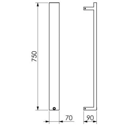 TOALHEIRO TÉRMICO JADE VERTICAL INOX POLIDO METALWORKS