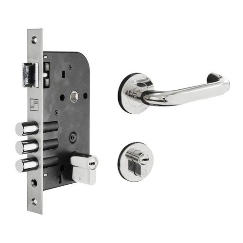 Fechadura Externa Ritorno 55mm 3 Pinos Inox Polido Fortezza