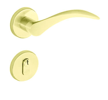 Fechadura Externa Icaro 1750 Latão 55mm Dourado Escovado Imab