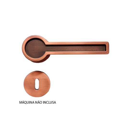 Conjunto de Maçaneta Blend Carrera Interna Redondo Vecchio Cobre Zen