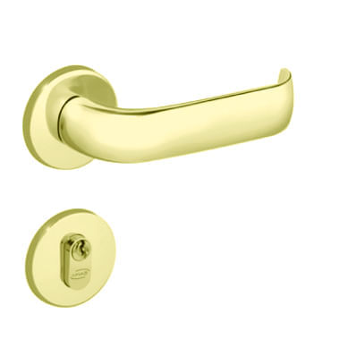 Fechadura Externa Duna-2 1750 Latão 55mm Dourado Escovado Imab