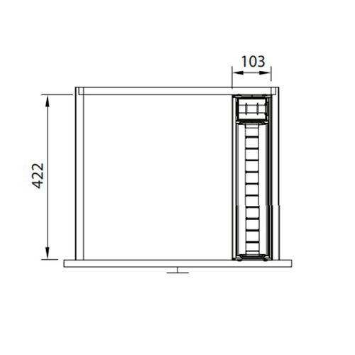 Divisor de Talheres Inox 103 X 450mm Hafele