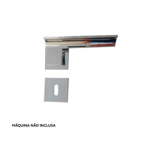 Conjunto de Maçaneta Boss Interna Quadrada Cromado Zen