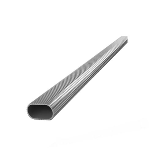 Tubo Cabideiro Oval Canelado 3 Metros Fosco Base