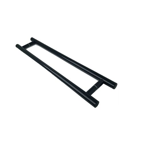 Puxador Duplo Tubular 600mm Preto Stanfer
