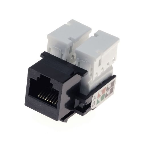 CONECTOR RJ 45 KEYSTONE PRETO QTMOV