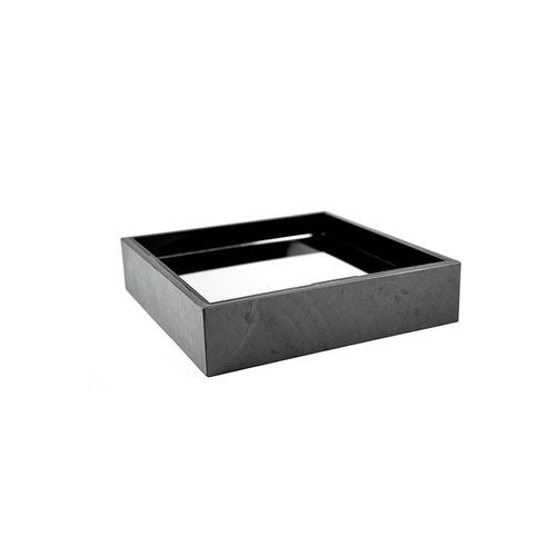 BANDEJA ORIENTE STONE CROMADO E PRETO ZEN