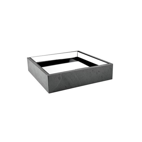 BANDEJA ORIENTE STONE CROMADO E BRANCO ZEN