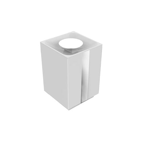 Lixeira 5l Miss By Zen Cromado com Branco Zen