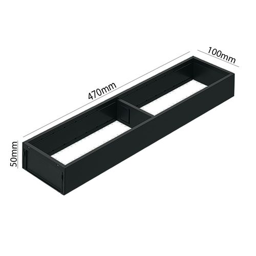 Divisor de Talheres Ambia-Line Preto 472 X 100mm Blum