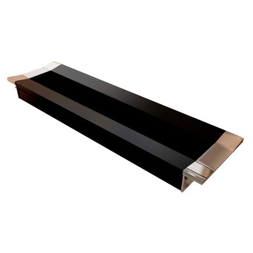 Puxador Smart 160mm Preto e Base Cromada Zen