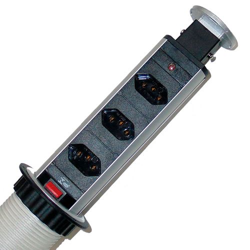 Torre de Tomada Multiplug 3 Tomadas Push Renna