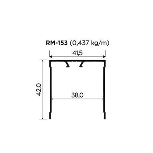 TRILHO SUPERIOR RM-153 3 METROS ROMETAL
