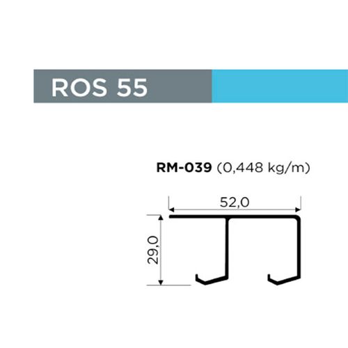 TRILHO SUPERIOR RM-039 3 METROS ROMETAL