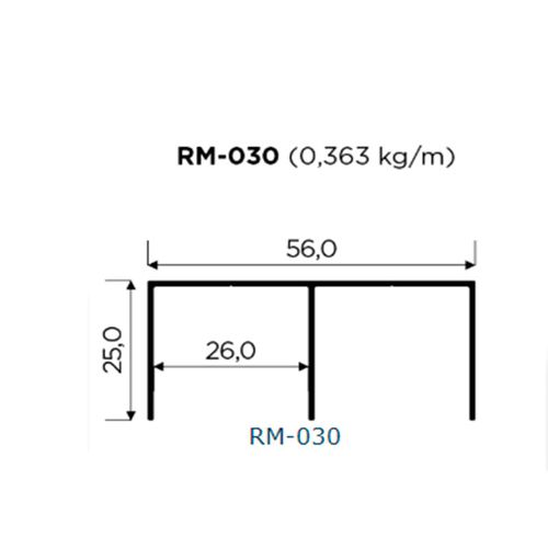 TRILHO SUPERIOR RM-030 2 METROS ROMETAL