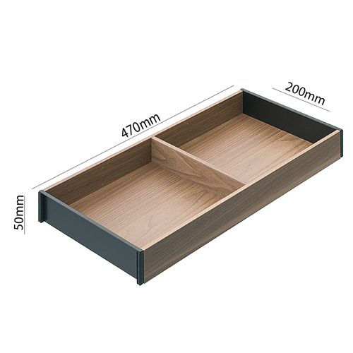 Divisor de Talheres Ambia-Line Nogueira/Preto 472 X 200mm Blum