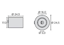 Fixador Piso e Teto Sc-130 Cromo Escovado Rometal