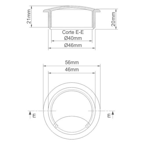 Guia Passa Fio 46mm Marrom 10 Peças Star Plast