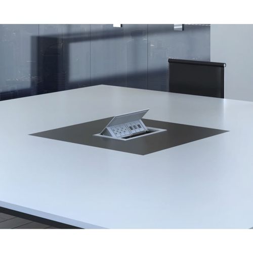 CAIXA DE MESA OFFICE CINZA COM 6 BLOCOS QTMOV