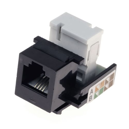 CONECTOR RJ 11 KEYSTONE 4 PINOS PRETO QTMOV