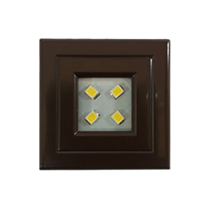 Luminária Led Pop Luz Quente Aro Marrom Lumitek