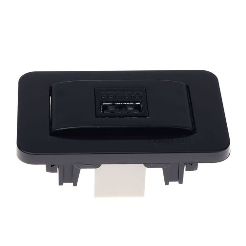 TOMADA PARA MOVEIS USB DADOS 3.0 DE EMBUTIR PRETA LUMITEK