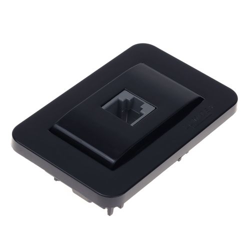TOMADA PARA MOVEIS RJ-11 TELEFONE DE EMBUTIR PRETA LUMITEK