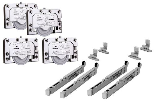 KIT ROBUS RB-68 + VERSATIL 60KG SOBREPOSTO PARA 2 PORTAS ROMETAL