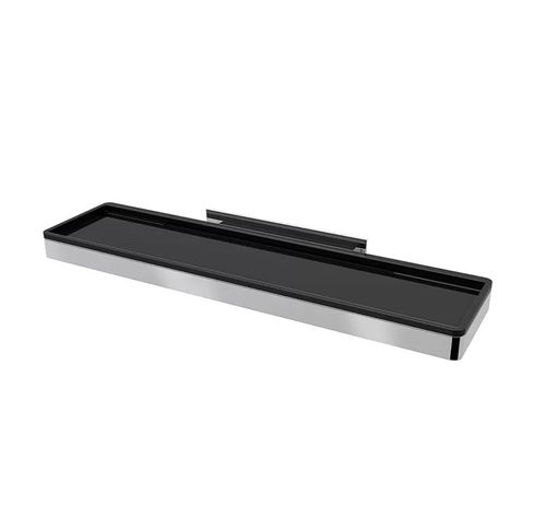 PRATELEIRA SUPREME 420MM INOX POLIDO E PRETA ZEN