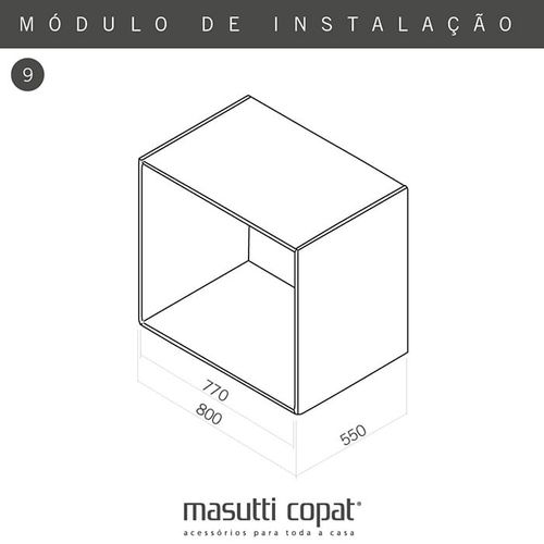 Gaveta Multiuso Inox 770mm Masutti