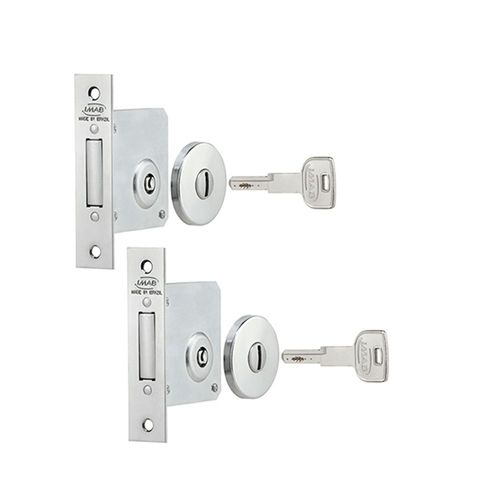 Fechadura Auxiliar 2200 Dupla Tecnoponto 0066 40mm Cromo Acetinado Imab