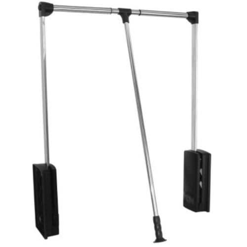 Cabideiro Basculante 660mm a 890mm Cromado e Preto Fgv/tn
