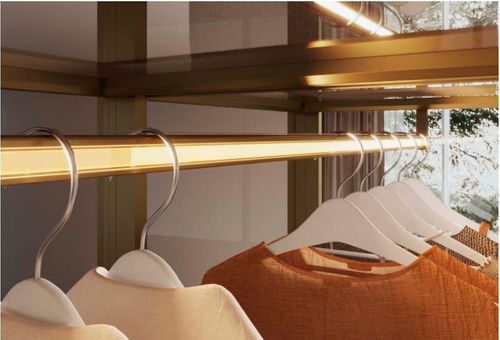 Cabideiro Cintre Led Rm-369 3 Metros Titânio Rometal
