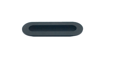 Puxador Concha Redonda 150mm Inox Preto Pado