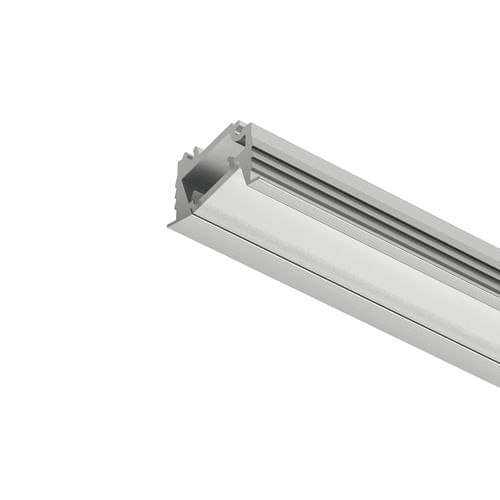 Perfil Loox5 1106 de Embutir 3 Metros Prata com Difusor Leitoso Hafele
