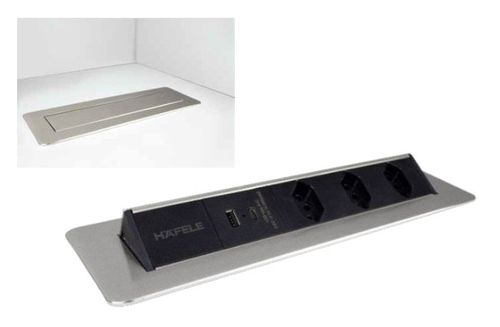 Tomada para Mesa de Escritório Power Dock com Usb Hafele