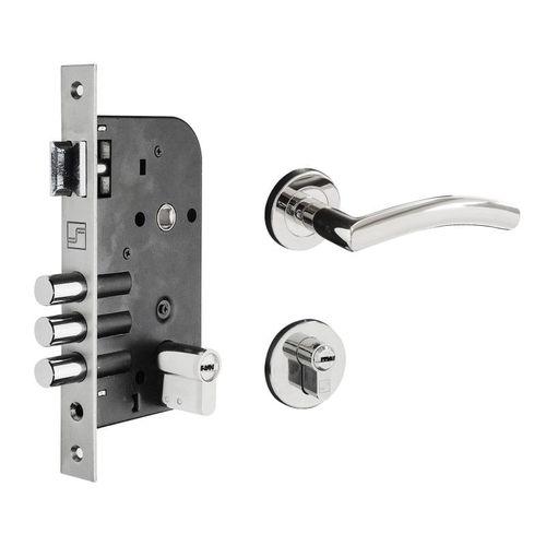 Fechadura Externa Lavoro 55mm 3 Pinos Inox Polido Fortezza