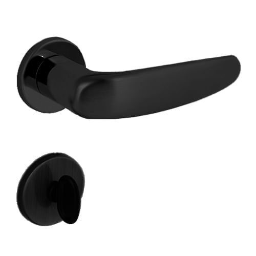 Fechadura Banheiro Polo 55mm Preta Arouca