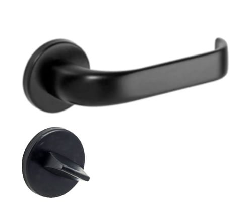 Fechadura Banheiro Duna 1300 Zamak 40mm Preta Imab