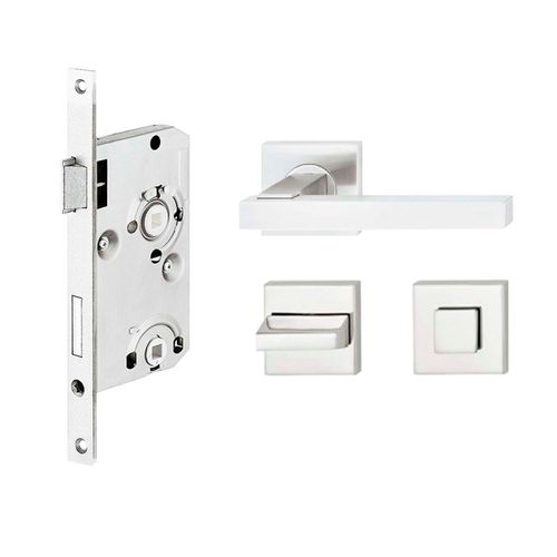 Fechadura Banheiro Quadrus 55mm Inox Polido Hafele