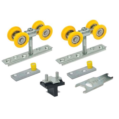 Kit para Porta de Correr Rrb04 Banda com Rolamento 160kg + Acessórios Fermax