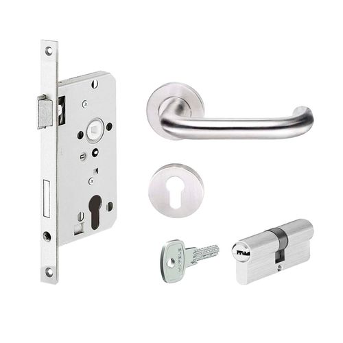 Fechadura Externa Arcus 55mm Inox Escovado Hafele