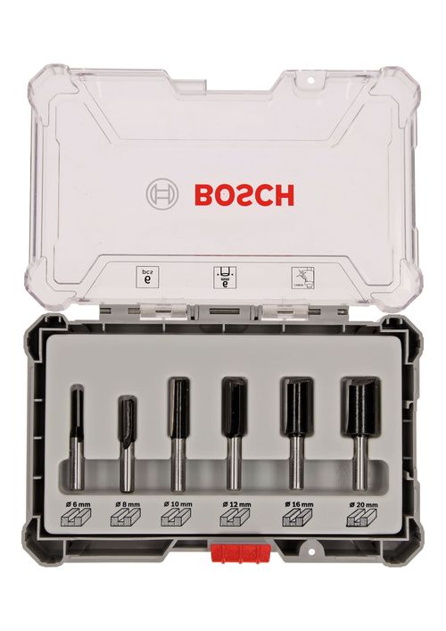 Jogo 6 Fresas Retas Standard Encaixe 6mm Bosch