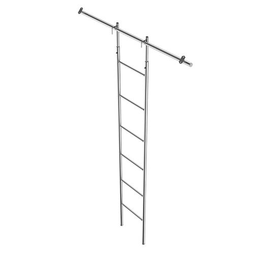 Escada para Armário 2000mm com Haste de Apoio 1200mm Cromada Flape