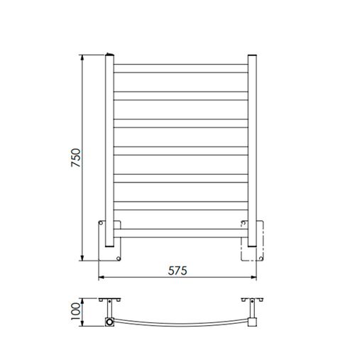 Toalheiro Térmico Sapphire Fio Oculto Bivolt Grande Branco Metalworks