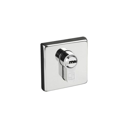 Conjunto de Roseta Externa Inox Escovado para Cilindro Euro Fortezza