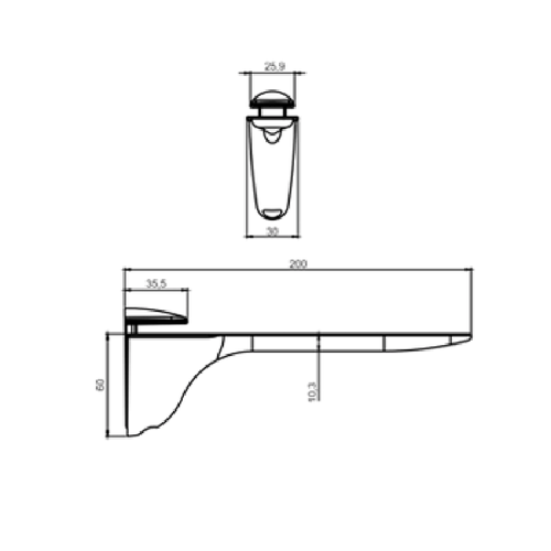 Suporte Pelicano Cromado Base