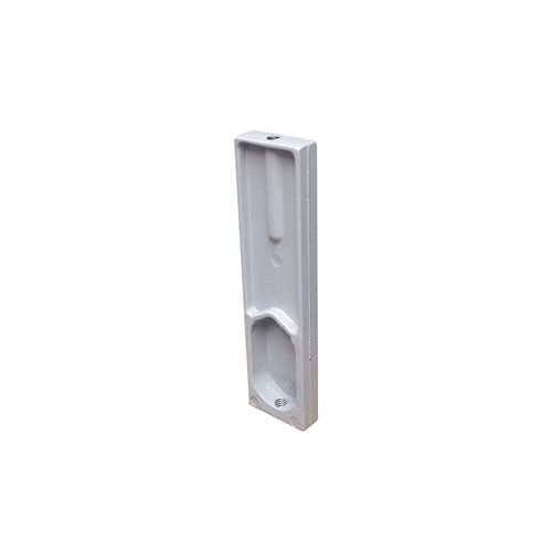 Suporte Central Fechado para Tubo Cabideiro Oval Cinza Base